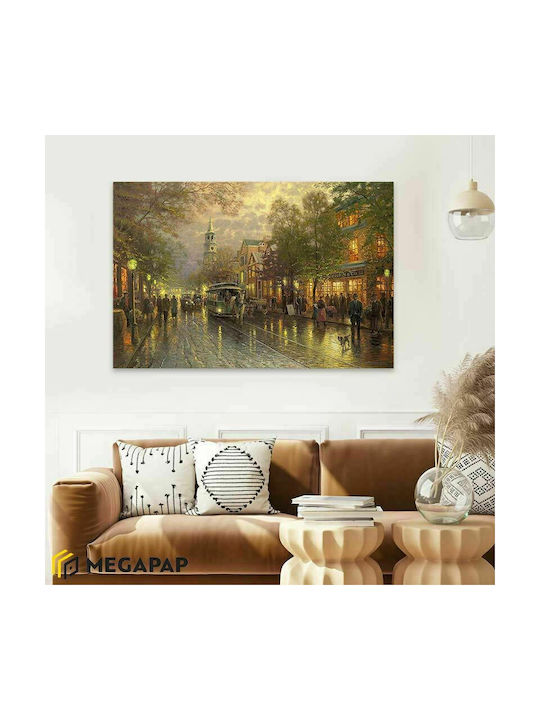 Megapap Wet Streets Canvas Painting 75x50cm