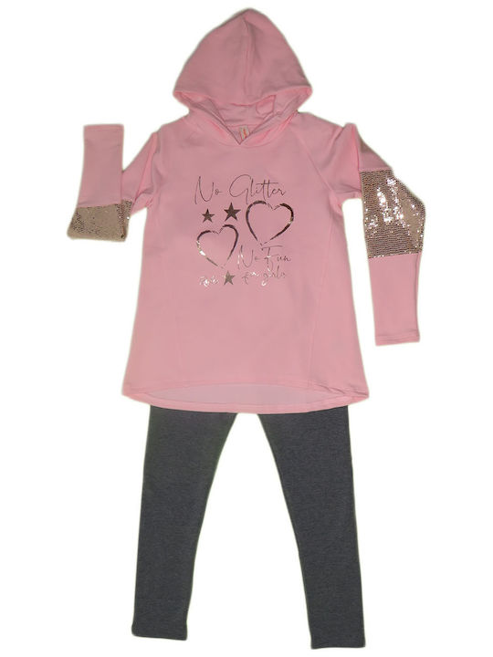 Reflex Kinder Set mit Leggings Winter 2Stück Rosa