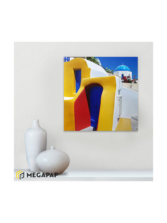 Megapap Santorini Πίνακας σε Καμβά 50x50cm
