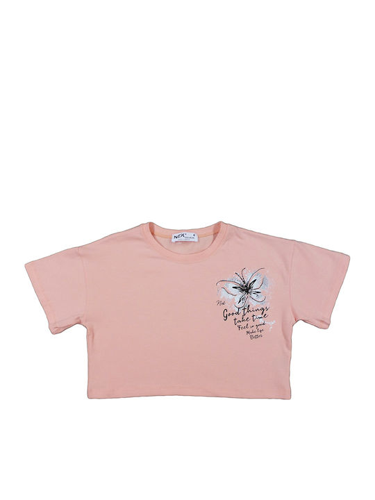 Nek Kids Wear Crop Top Ροζ
