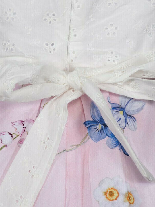 Rochie pentru Copii Fără mâneci Floral Roz