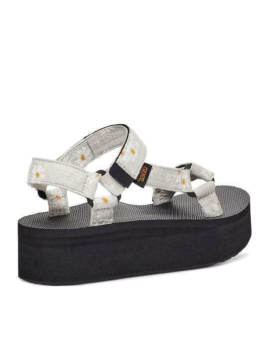 Women's Flat Sandals Sporty Flatforms in Gray Color