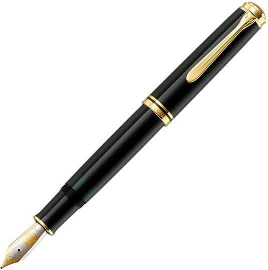 Pelikan M1000 Souveran Writing Pen Fine Black with Black Ink