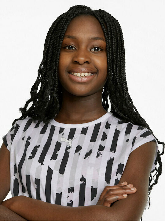 Kids' Shirt Sleeveless White Alpha