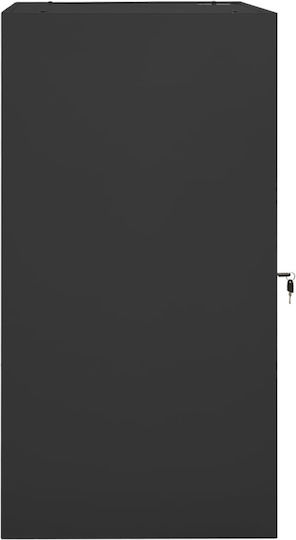 Single Door Wardrobe Metallic with 1 Shelf 53x53x105cm