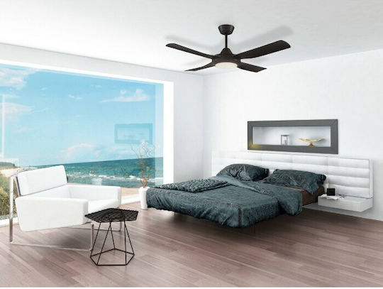 Eglo Bondi 48 Ceiling Fan & Light Ανεμιστήρας Οροφής 122cm με Φως Μαύρος