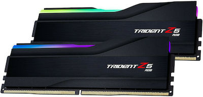 G.Skill Trident Z5 RGB 64GB DDR5 RAM with 2 Modules (2x32GB) and 5600 Speed for Desktop