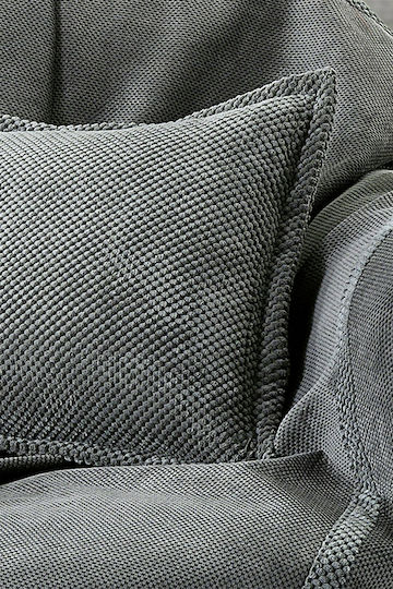 Guy Laroche Dekorativer Kissenbezug Rubicon Fleece Graue 42x42cm