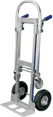 Transport Trolley Foldable for Weight Load up to 250kg Silver