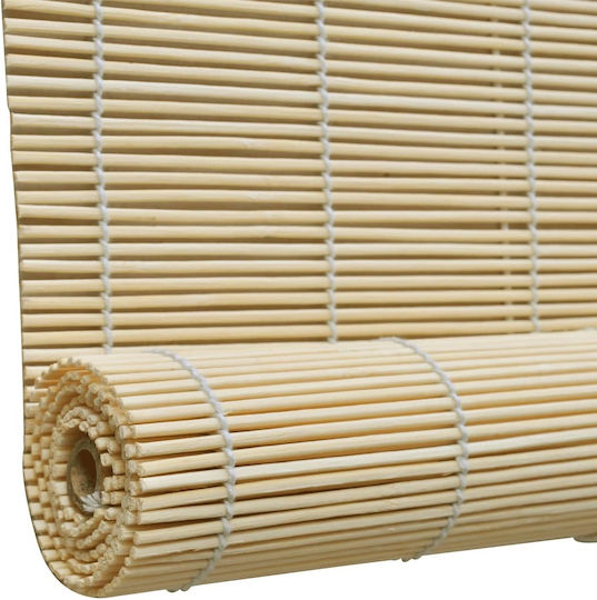 vidaXL Shade Blind Bamboo Beige L120xH220cm