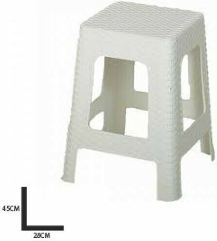 Σκαμπό Rattan Λευκό 28.5x28.5x45cm Σκαμπό Rattan Λευκό 28.5x28.5x45cm