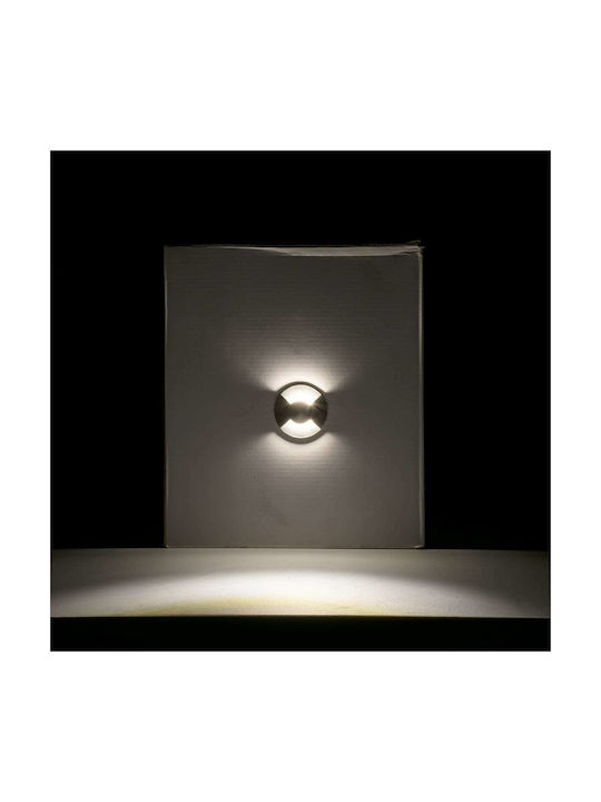 GloboStar GloboStar Außenstehlampe LED 1W mit Natürliches Weiß Licht IP68 Silber