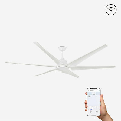 Faro Barcelona Cies Smart 33512WPA Ceiling Fan 210cm with WiFi and Remote Control White