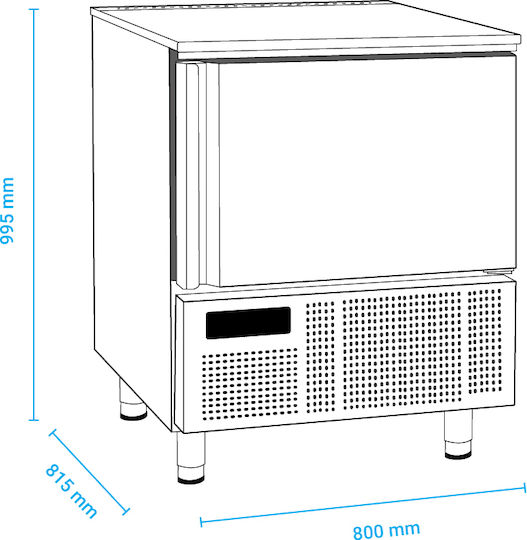 Tefcold Blast Chiller με Χωρητικότητα 5xGN 1/1 80x81.5x99.5εκ.