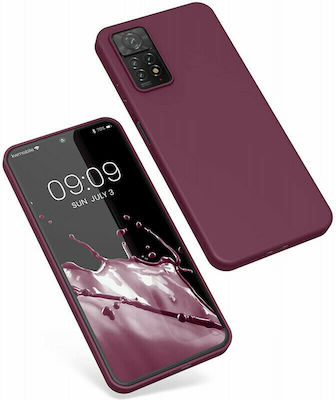 KWmobile Smooth Flexible Back Cover Σιλικόνης Ανθεκτική Bordeaux Purple (Redmi Note 11 Pro)