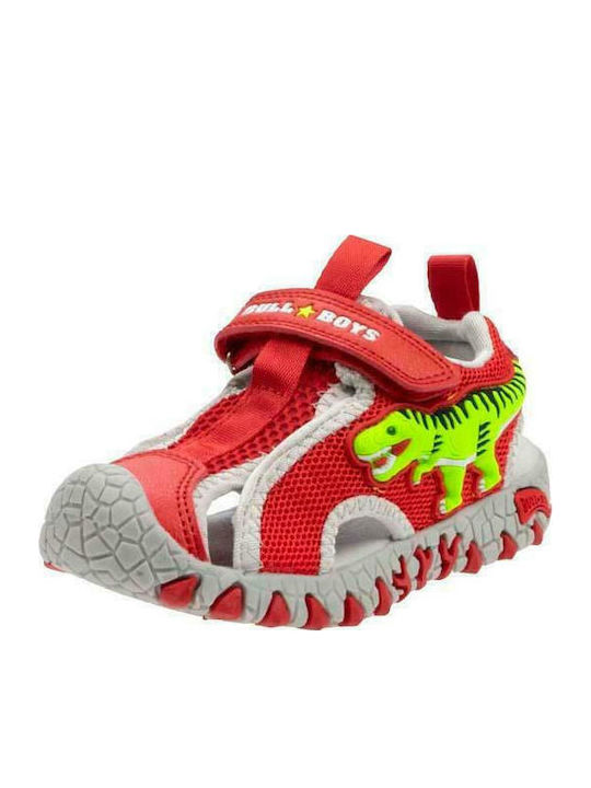 Shoe Sandals with Velcro & Lights Red