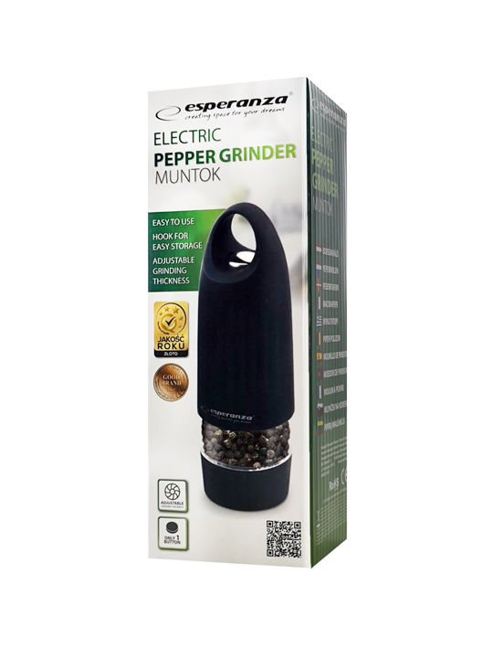 Esperanza Electric Plastic Spice Mill 17cm Black