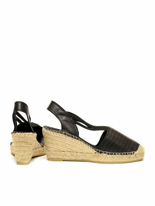 Damenplattformen im Espadrilles-Stil Total Black