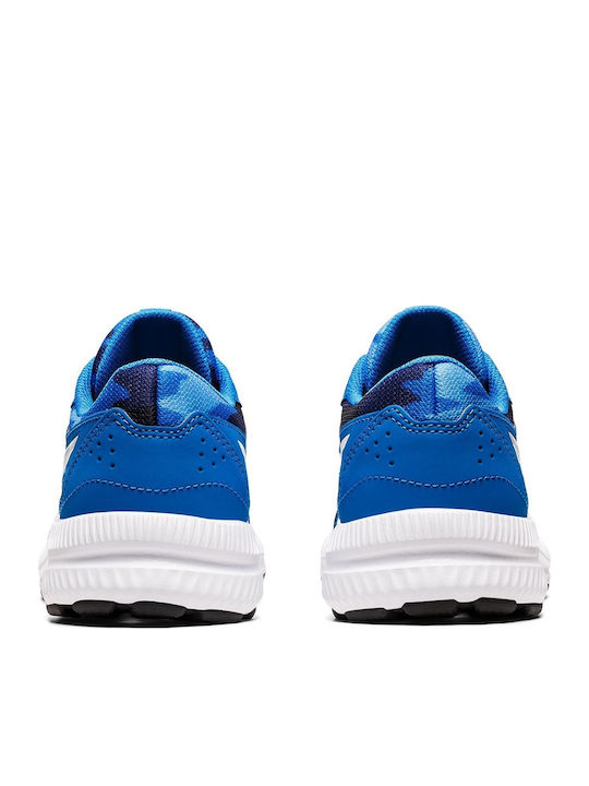 Contend 8 Print GS Kids Sports Shoes Running with Laces Blue
