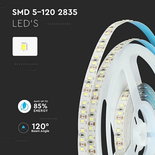 V-TAC LED Strip 12V Natural White Light 5m Type SMD2835