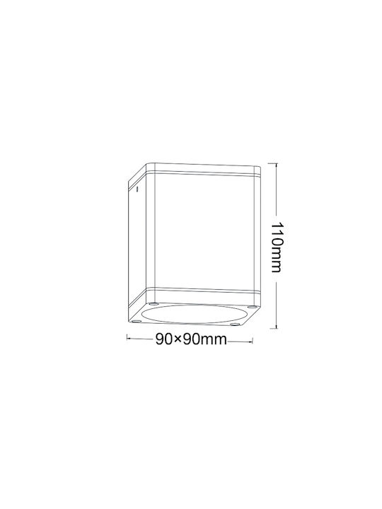 Aca Max Wasserdicht Spot Deckenleuchte für den Außenbereich GU10 in Weiß Farbe LG2401GU10W