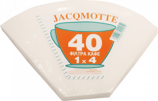 Jacqmotte 40 Хартия Филтри за Кафе за 10-12 Чаши