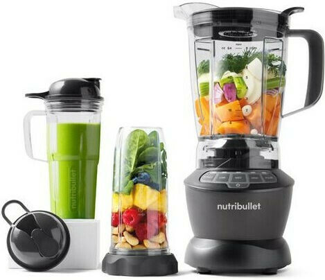 NutriBullet Full Size Combo Блендер с Кана Тритан 1,8 л 1200W Тъмно сив