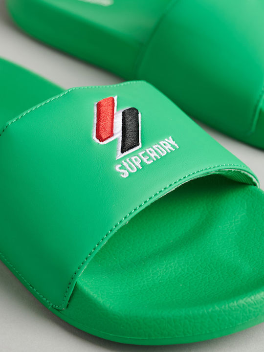 Superdry Code Essential Papuci de plajă în Verde Culore