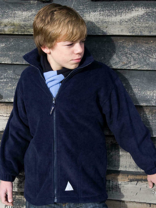 Result Kids Cardigan Sweatshirts Fleece Navy Blue