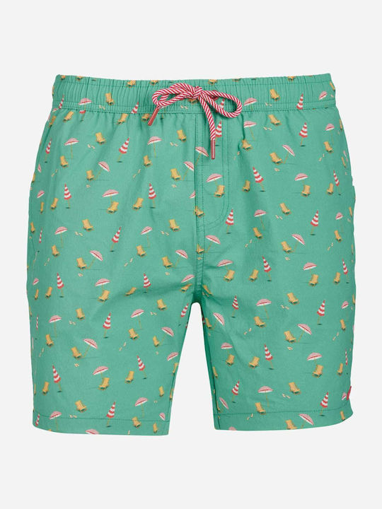 Men's Swimwear Shorts Mint with Patterns