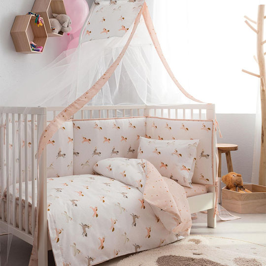 Vesta Home Βρεφική Παπλωματοθήκη Magic Λευκή 120x160εκ.