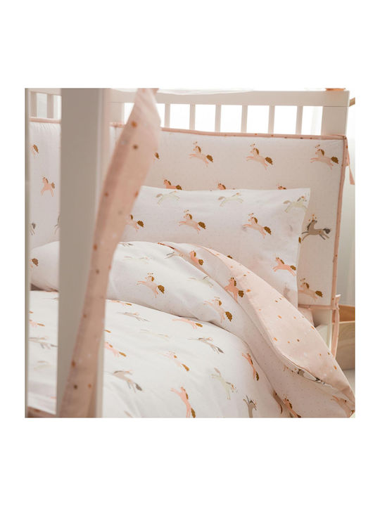 Vesta Home Magic Βρεφικό Κουβερλί Βαμβακερό Λευκό 120x160cm