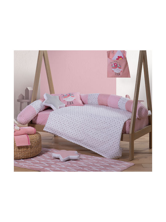Nef-Nef Homeware Βρεφική Θήκη Κούνιας Star Ροζ