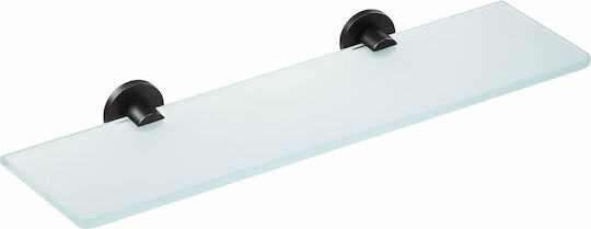 Verdi Omicron Стенен Рафт за баня Стъклен 40x12.5x4.4см Черна