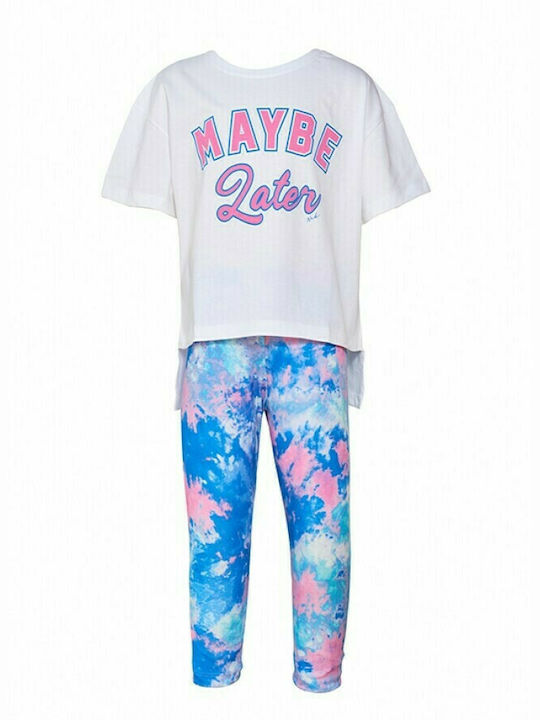 Nek Kids Wear Kinder Set mit Leggings Sommer 2Stück Weiß