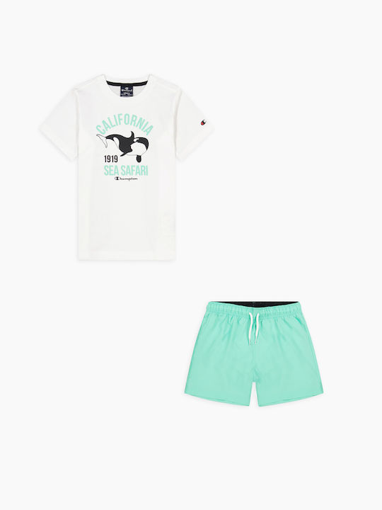 Champion Kids Set with Shorts Summer 2pcs White