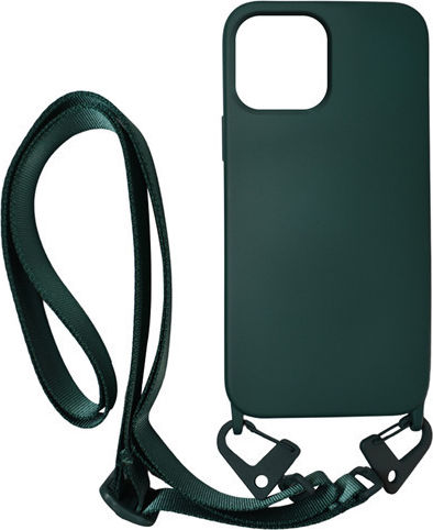 Vivid Strap Задна корица Силикон с Каишка Pine Green (iPhone 13 Pro)