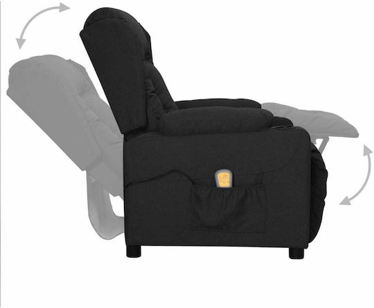 Πολυθρόνα Relax Massage Μαύρη 72.5x96x99.5cm