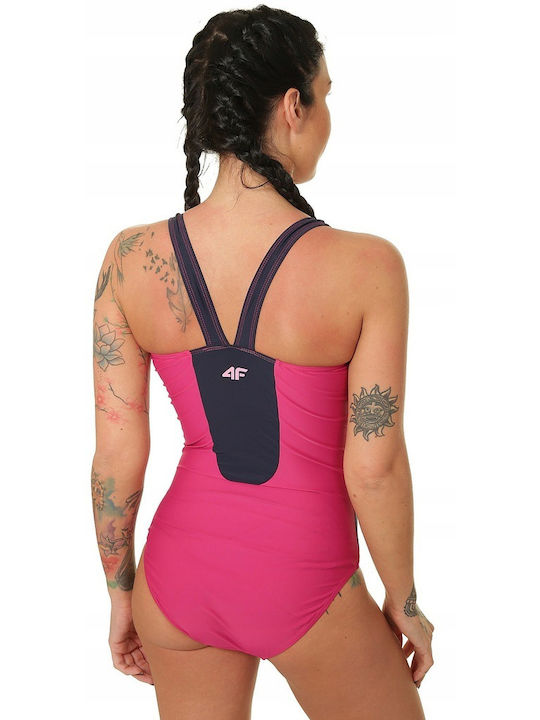 4F Athletic One-Piece Swimsuit Fuchsia