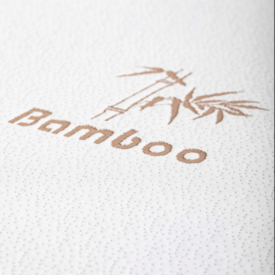 Como felt & wadding producers Mattress Topper Bamboo Double Memory Foam with Bamboo Fibers , Removable Cover & Elastic Straps 150x190x4cm