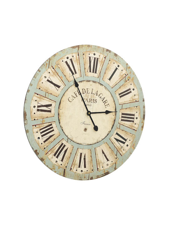 vidaXL Antique Wall Clock Wooden Colorful Ø60cm