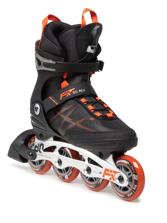 K2 F.I.T.80 Alu Inline Rollers Μαύρα Ενηλίκων
