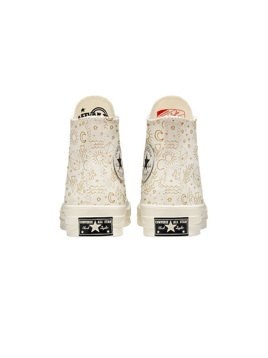 Chuck 70 Ботуши Egret / Light Gold / Black