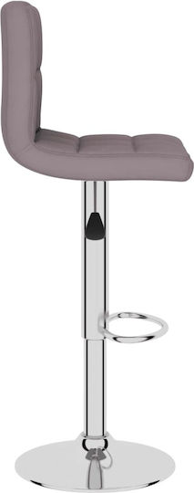 Scaune Bar cu Spătar & Înălțime Reglabilă Taupe 2buc 40x47x90-111buc