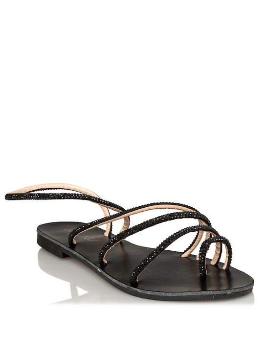 Envie Shoes Women's Flat Sandals in Black Color