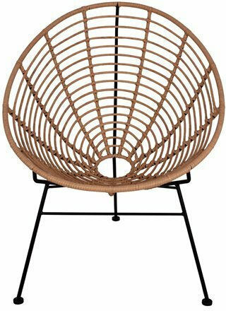 Πολυθρόνα Εξωτερικού Χώρου Rattan Allegra Μπεζ 73x83x86εκ.
