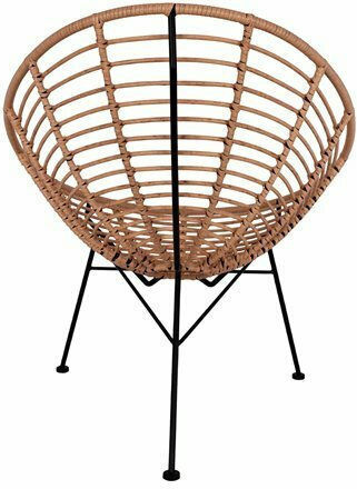 Πολυθρόνα Εξωτερικού Χώρου Rattan Allegra Μπεζ 73x83x86εκ.