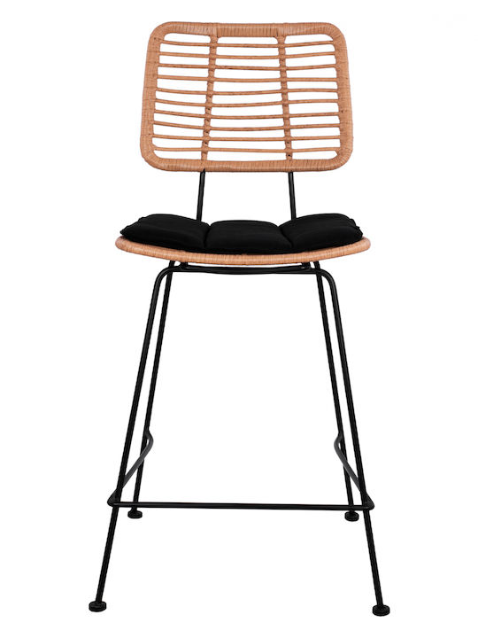Bar Stool Rattan Allegra Brown 55x56x107cm Bar Stool Rattan Allegra Brown 55x56x107cm