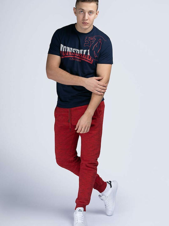 Wellιngham Sweatpants with Elastic Marl Red / Black