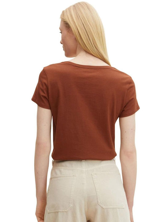 Tom Tailor Women's T-shirt Brown